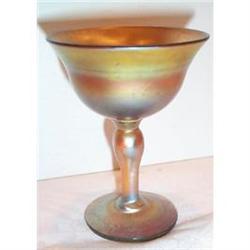 Signed Tiffany Favrille Footed Goblet #895992