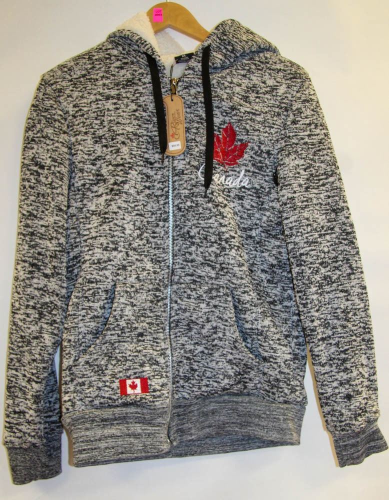 RIVERWEAR GREY LINED ZIP UP LADIES CANADA HOODIE