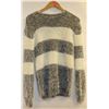Image 1 : BESCA ANGORA STYLE GREY AND WHITE STRIPE WOMENS