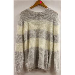 BESCA ANGORA STYLE LIGHT GREY AND WHITE STRIPE