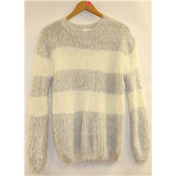BESCA ANGORA STYLE LIGHT GREY AND WHITE STRIPE