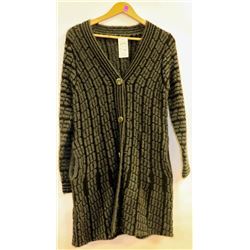 BESCA LADIES BLACK AND GREY EXTRA LONG BUTTON