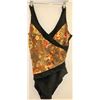 Image 1 : ESOTIQ WOMENS BLACK AND FLORAL PRINT(GOLD, ORANGE,