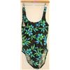 Image 1 : CATALINA BLACK AND GREEN,BLUE FLORAL ONE PIECE
