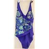 Image 1 : ESOTIQ PURPLE AND FLORAL PRINT ONE PIECE