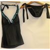 Image 1 : BEACH COUTURE SIZE SMALL WOMENS BLACK WITH RUFFLE