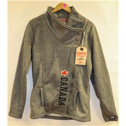 RANCH DESIGN WOMENS CANADA GREY CROSS ZIP