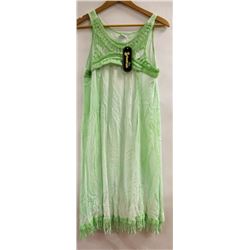 SHORELINE PASTEL  GREEN CROCHET FRONT WOMENS