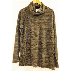 MISS LULO DUAL GREY EMBELLISHED TURTLENECK