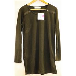 MISS LULO DUAL BLACK WOMENS LONG SLEEVE SHIRT