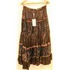 Image 1 : JEUNE JEUNESSE VELVET BROWN WOMENS LONG SKIRT SIZE