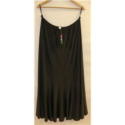 ACACIA WOMENS BLACK FLARE BOTTOM SKIRT SIZE XL