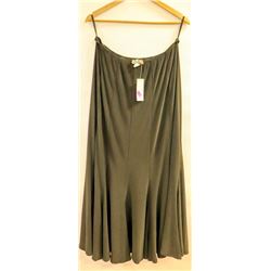 ACACIA WOMENS BLACK FLARE BOTTOM SKIRT SIZE L