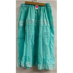 WOMENS AQUAMARINE O/S FITS MOST LONG SKIRT
