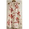 Image 1 : WHITE TUNIC STYLE POCKETED DRESS WITH FLORAL