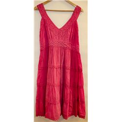 PINK WOMENS CROCHET AND COTTON