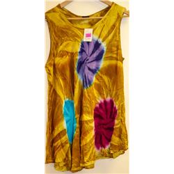 SHIVA FASHION GOLD TYE DYE DOTTED WOMENS FLARE