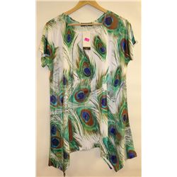 TEMPTATION EMBELLISHED FLARE BOTTOM WHITE TSHIRT