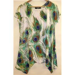 TEMPTATION EMBELLISHED FLARE BOTTOM WHITE TSHIRT