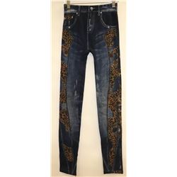 LEGGINGS PRO FLEECED LINED DENIM PRINT O/S FITS