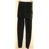 Image 1 : WOMENS BLACK LEGGING WITH ZIPPER MINI SKIRT