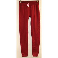 LADIES LINED BURGANDY LEGGINGS O/S FITS MOST