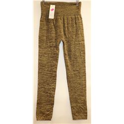 ZHEN XIANG WOMENS WAFFLE WAIST CAMEL,BROWN LEGGING
