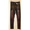 Image 1 : WOMENS FAUX DENIM BLACK LEGGINGS O/S FITS MOST