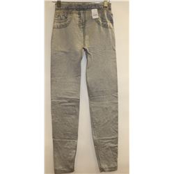 LADIES GREY JEAN STYLE LEGGINGS APPROX XXS