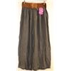 Image 1 : WOMENS WIDE LEG FLARE BOTTOM CHARCOAL PANT W/