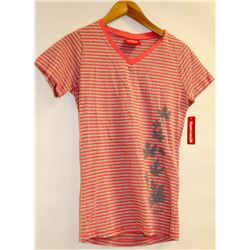 SOUVENIRS NORTHERN WOMENS ORANGE GREY MIX STRIPE