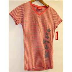 SOUVENIRS NORTHERN WOMENS ORANGE GREY MIX STRIPE