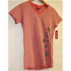 SOUVENIRS NORTHERN WOMENS ORANGE GREY MIX STRIPE