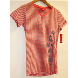 SOUVENIRS NORTHERN WOMENS ORANGE GREY MIX STRIPE