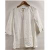 Image 1 : DKR LINEN AND VISCOSE 3/4 SLEEVE WHITE