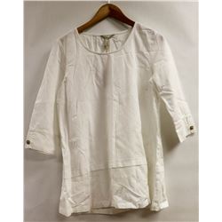 DKR LINEN AND VISCOSE 3/4 SLEEVE WHITE