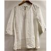 Image 1 : DKR LINEN AND VISCOSE 3/4 SLEEVE WHITE