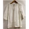 Image 1 : DKR LINEN AND VISCOSE 3/4 SLEEVE WHITE