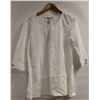 Image 1 : DKR LINEN AND VISCOSE 3/4 SLEEVE WHITE