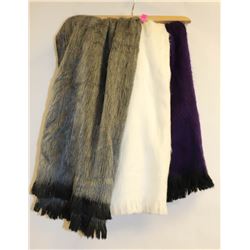 LOT OF 3 FAUX FUR WOMENS WRAP/SCARVES