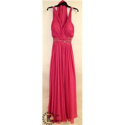 JORA  COLLECTION  FUSHIA RUCHED TOP AND CHIFFON