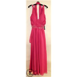 JORA  COLLECTION  FUSHIA RUCHED TOP AND CHIFFON