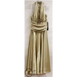 JORA COLLECTION GOLD SATIN STYLE HALTER TOP AND