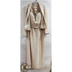 CAMERON BLAKE BY MON CHERIE LIGHT BEIGE LONG 2 PC