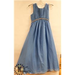 TIANA JR BLUE CHIFFON SKIRT AND PLEATED TOP