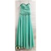 Image 1 : JORA COLLECTION MINT GREEN BEADED AND PLEATED TOP