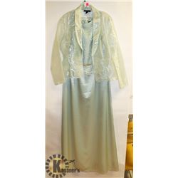 OBLIQUE LIGHT MINT GREEN SATIN STYLE WITH LACE AND