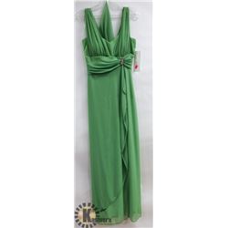 FIESTA GREEN A-LINE CHIFFON LONG