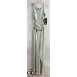 OBLIQUE LIGHT MINT GREEN SATIN STYLE SLEEVELESS