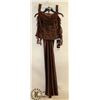 Image 1 : RONY BODARTH METALLIC BROWN 2 PC RUCHED AND BEADED
